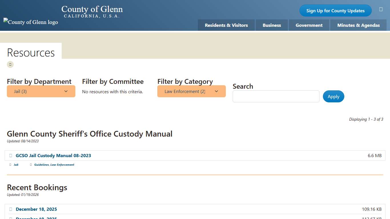 Resources | County of Glenn